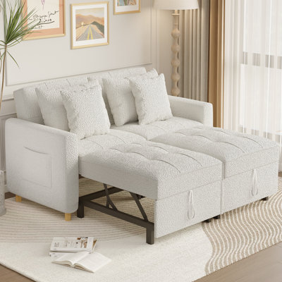 2 Seater Linen Sofa Bed