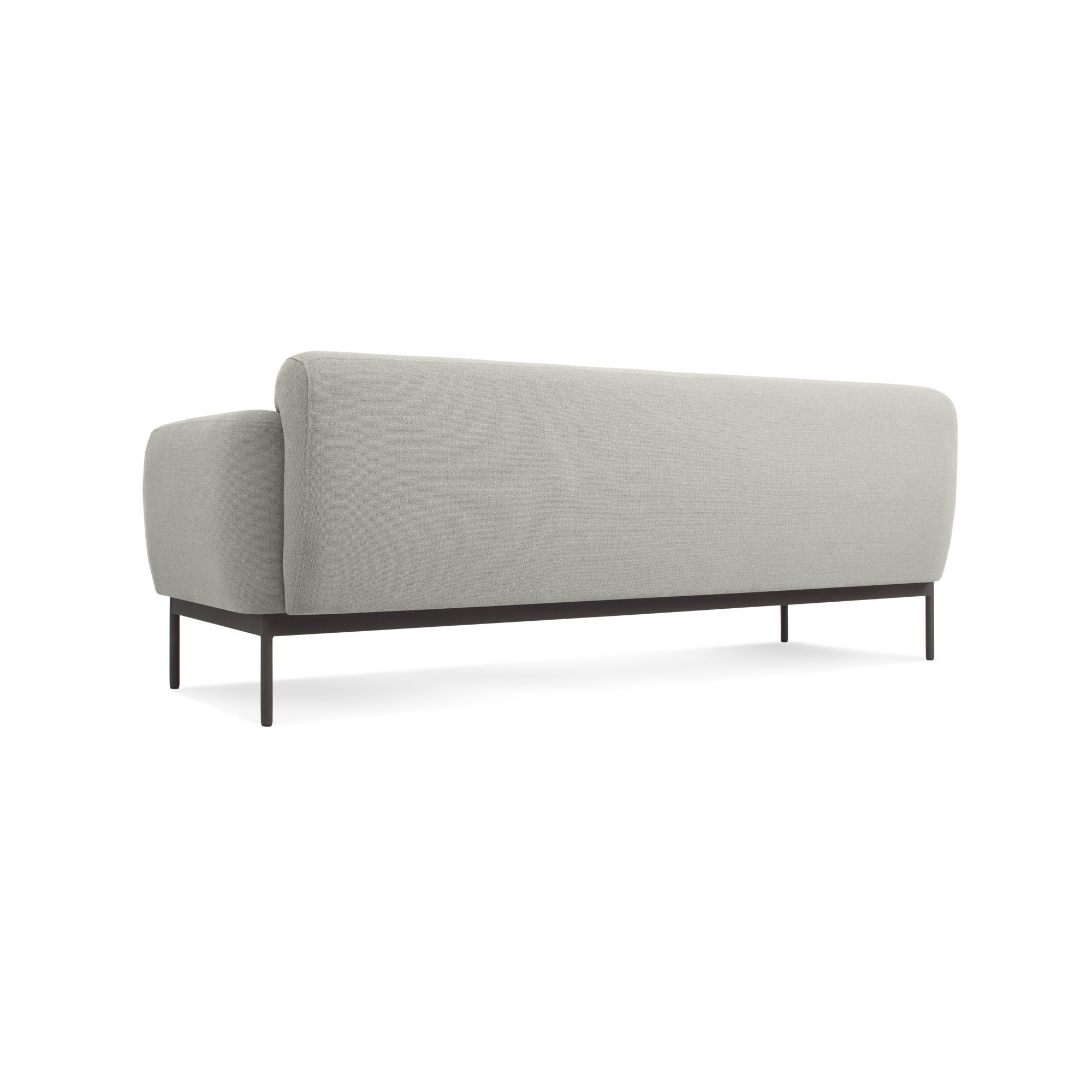 Puff Puff Upholstered Sofa, Edwards Light Grey Crossweave, 31" H x 87" W x 35" D