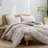 BESTOUCH Duvet Cover Set 100% Washed Cotton Linen Feel Lightweight-114986047-114986042