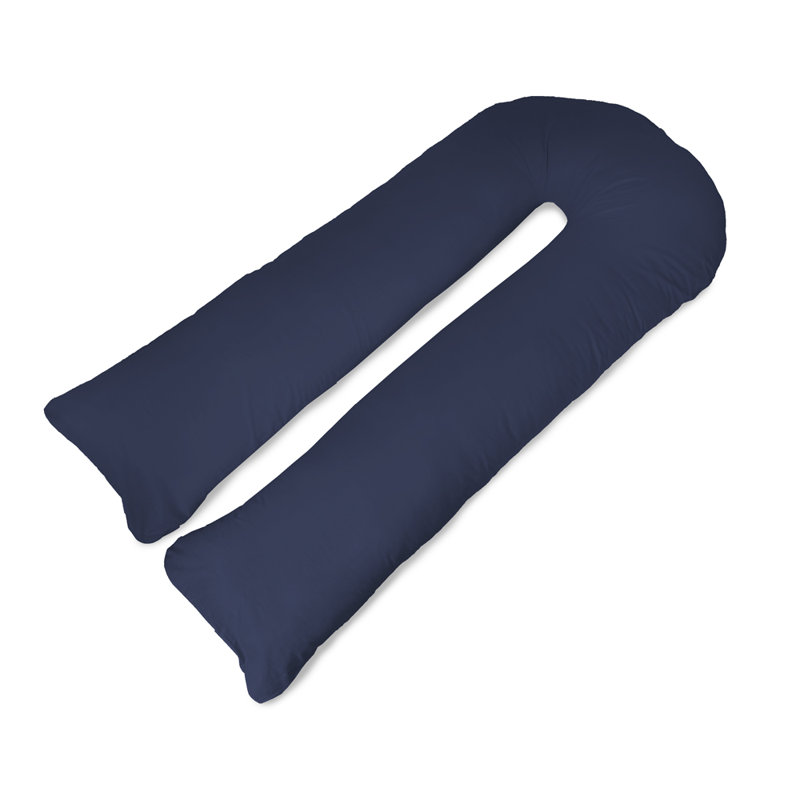 Fibre Body Pillow Plush Support Pillow, Navy