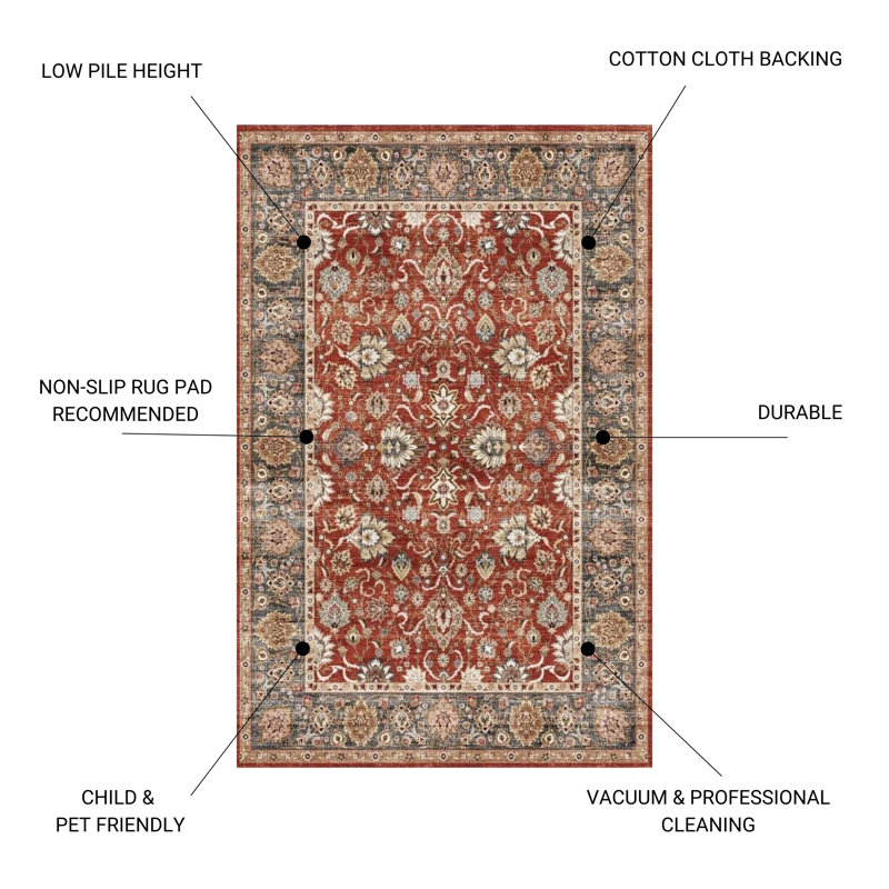 Tapis pour chambre à coucher, Rectangle 2 pi 6 po x 3 pi 10 po