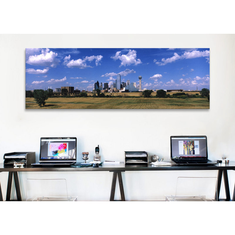 « horizon dallas tx », reproduction de photo sur toile, H 24 po x l 72 po x P 1,5 po, Toile tendue