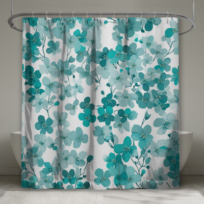 Rideau de douche Floral - Décoration de salle de bain nature scandinave