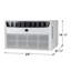 Frigidaire 12,000 BTU 230V 550 Sq. Pi. Climatiseur mural avec chauffe-eau blanc de 10 600 BTU-129437996