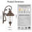 Vintage Outdoor Wall Lantern, Weatherproof Exterior Sconce Light Waterproof Wall Mount Light Fixture