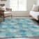 Premium Machine Washable Prisco Teal Rug