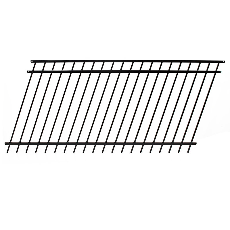 Versai Gloss Black Metal Fence Panels Included, 46" H x 90.5" W x 1" D