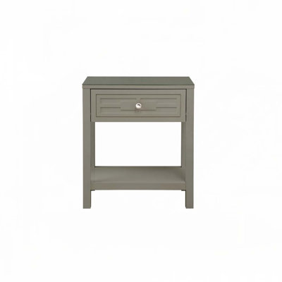 23" Taupe Wooden Nightstand