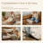 Kitty Washable Vintage Beige Area Rug with Non-Slip Backing for Living Room-1888605864