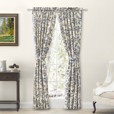 100% Cotton Room Darkening Curtain Panel Pair