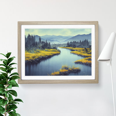 XH1022-7488X River To The Mountains - Single Picture Frame Painting