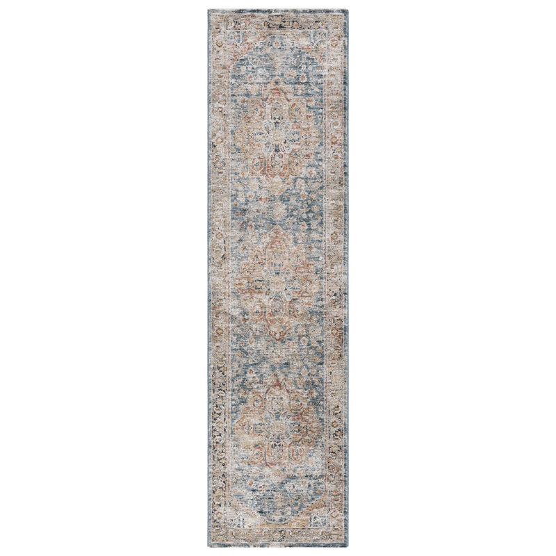 Kater Silverado 110 Area Rug In Blue, Runner 2' x 8'
