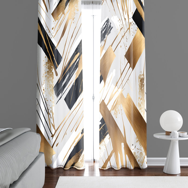 Paire de rideaux semi-transparents Elnar, L 40 po x L 52 po