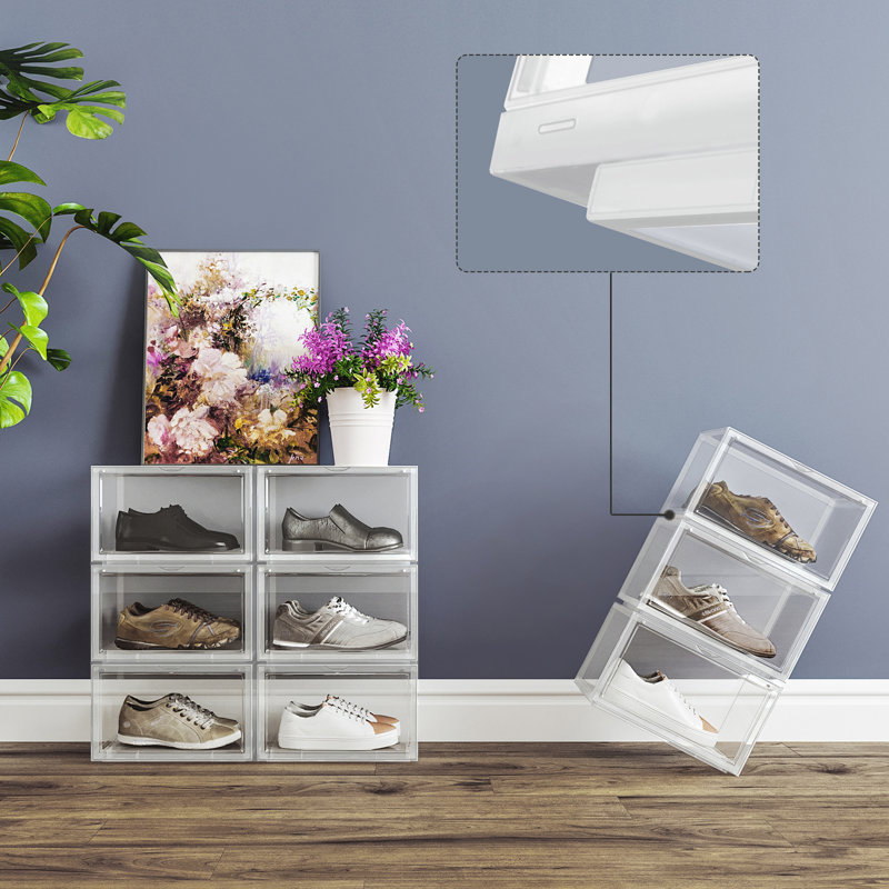 3 Pair Stackable Shoe Storage Box