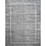 Hand-Knotted High-Quality Silver and Black Area Rug