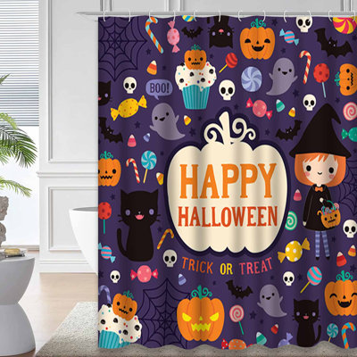 Rideau de douche Happy Halloween