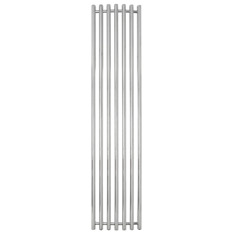 Bernard Vertical Designer Radiator, Chrome, 176cm H x 39cm W x 6cm D