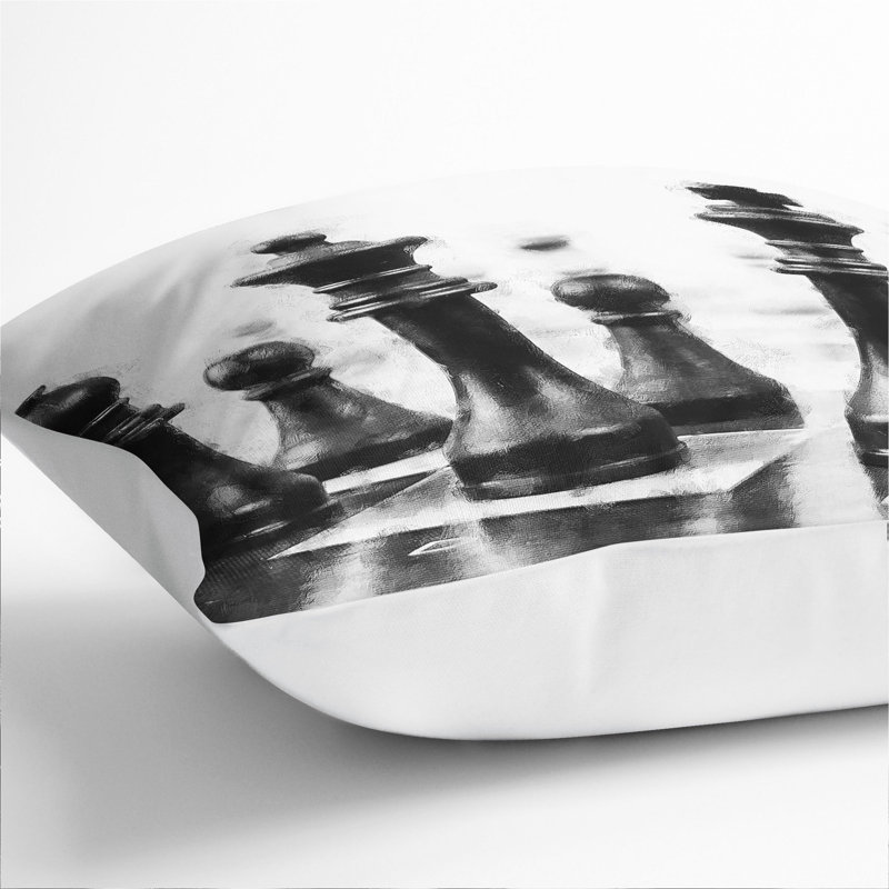 Square Cushion, 40cm H x 40cm W x 15cm D, White