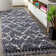 Cantera Shag Plush Tassel Moroccan Tribal Geometric Trellis Blue/Cream Rug
