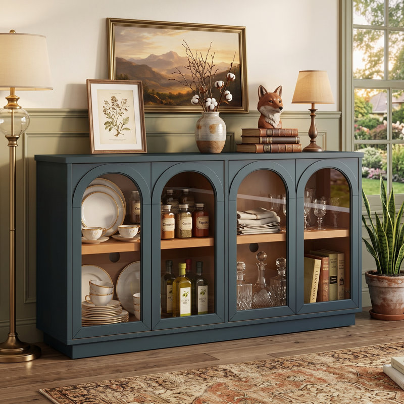 57.7 " W Sideboard, Navy