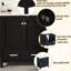 Meuble-lavabo noir 30 po avec lavabo simple et armoire encastrée Combo