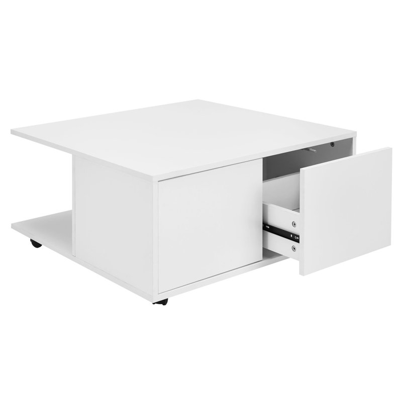 Varuna Block Coffee Table with Storage, White