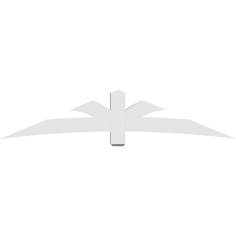Support pour pignon Davenport, H 20 po x l 96 po (pas: 5/12), P 6 po x F 6 po, PVC