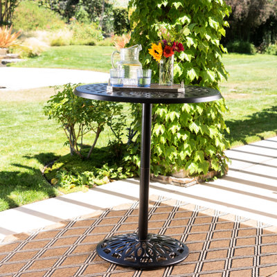 Outdoor 35" Copper Cast Aluminium Table - With Beautiful Filigree Copper, Transforming Your Living Space