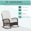 Chaise berçante en osier pour l'extérieur Outsunny-1921807130