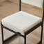 Chaise de salle à manger rembourrée avec structure en métal