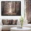 Paysage "Forest Trail in Sepia", reproduction de photo sur toile tendue encadrée-26670032
