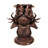 Bronze Large Deer Antler Planter Urn Sculpture Pair