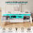 Bhhatu 70" High Gloss 2 Tier TV Stand With LED Light，Storage Cabinet & Open Shelf-1880641996
