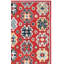 Tapis rouge / bleu en laine touffeté à la main Betsy Southwestern-32293804