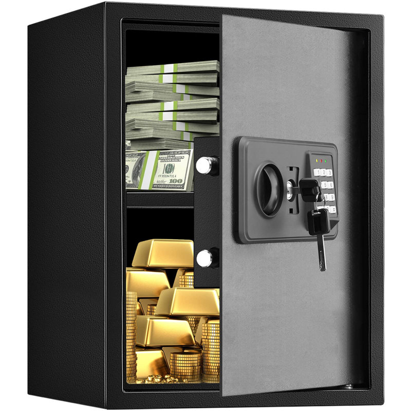 Black 3.0 Cubic Feet Digital Fireproof Safe with Electronic Keypad