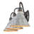 Rema 3-Light Vanity Light in Antique Black Iron with Galvanized Steel