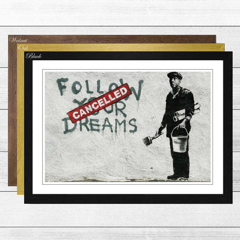 Banksy - Single Picture Frame Print, Black