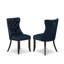 Chaises de salle à manger Dallas Parsons - Ensemble de 2 chaises capitonnées en tissu bleu marine capitonné et cloutées capitonnées-139641579