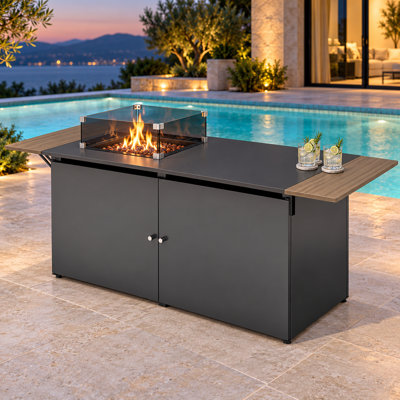 Foyer de table extensible au propane de 25 po H x 64 po, 55 000 BTU