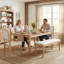 Ensemble de salle à manger extensible 6 pièces avec 4 chaises et banc Vintage-225849581