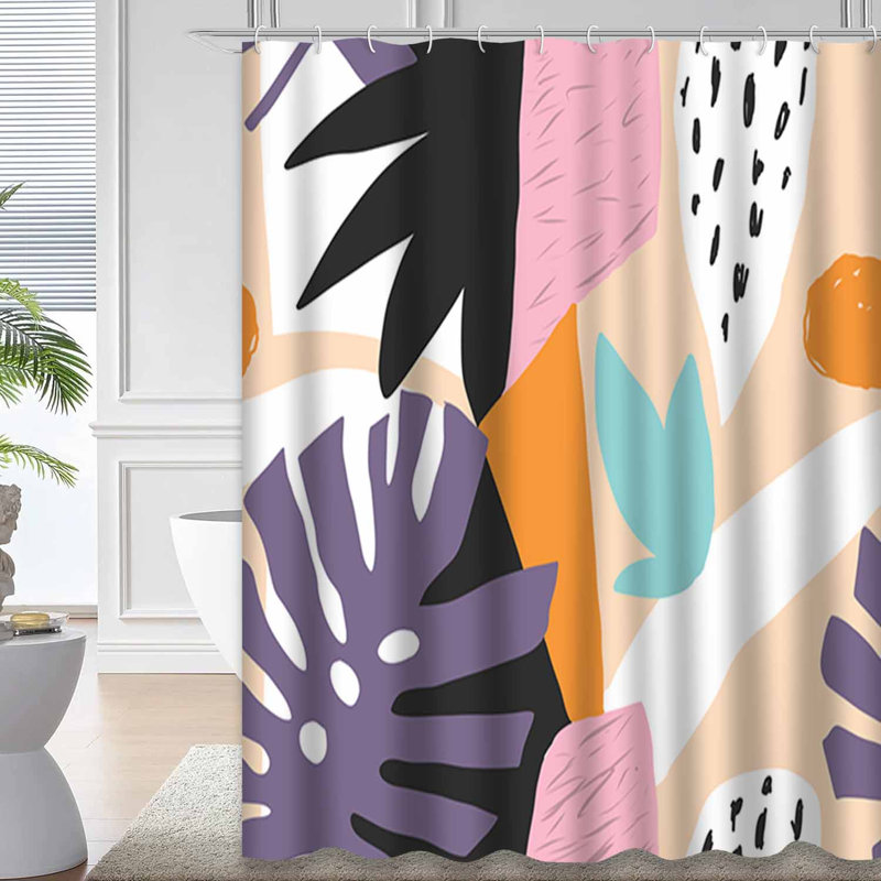 Rideau de douche Contemporary Floral, L 72 po x l 84 po
