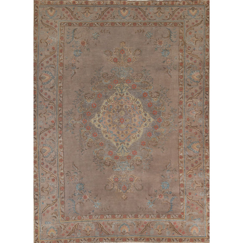 Tapis traditionnel délavé surteint 8 x 11