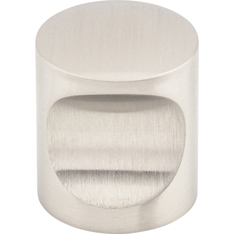 Indent 5/8" Diameter Round Knob, 1" Knob Diameter