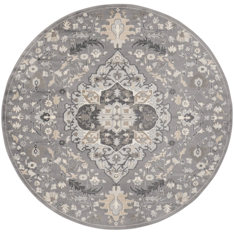 Biarni Oriental Indoor Rug, Round 5'3"