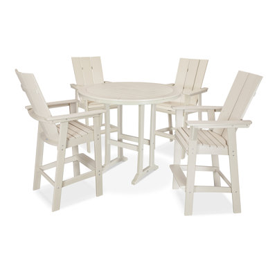 Ensemble de bar à chevalet 5 pièces POLYWOOD Modern Curveback Adirondack