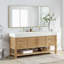 Ensemble de meuble-lavabo simple 72 po Maho avec lavabo en pierre et miroir intégrés Maho