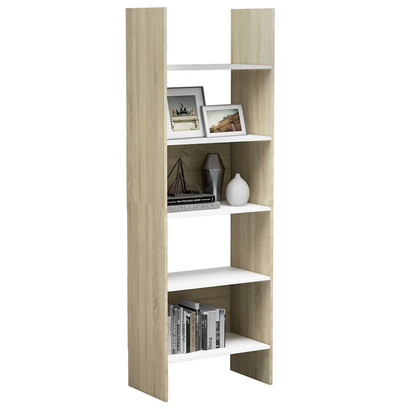 Dorith 180cm H Standard Bookcase, White, 180cm H x 60cm W x 35cm D