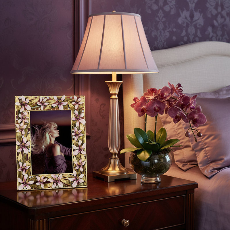 Orchid Delight Metal Picture Frame, 5" W x 7" H