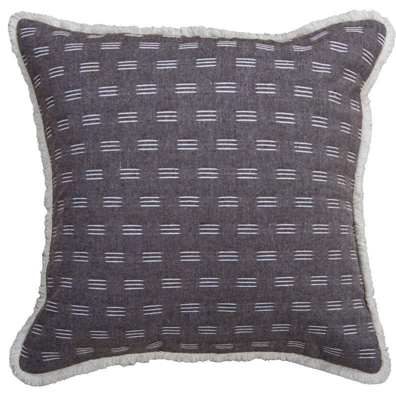 Jeté en coton / polyester, Polyester, Brun / Blanc