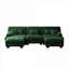 Canapés modulaires | Très grand canapé-lit en forme de U pour le salon, siège profond modulaire avec 2 repose-pieds | Chenille | Vert sauge